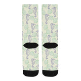Seahorse shell pattern Crew Socks