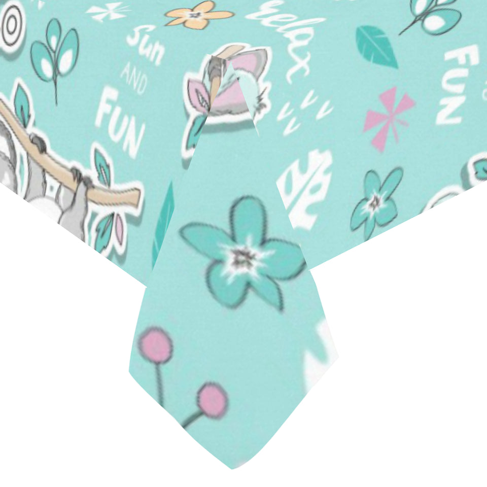 Cute koalas blue background pattern Tablecloth