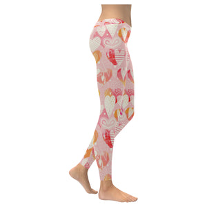 Hand drawn heart design pattern Women's Legging Fulfilled In US