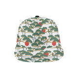 Bonsai red sun japanese pattern All Over Print Snapback Cap