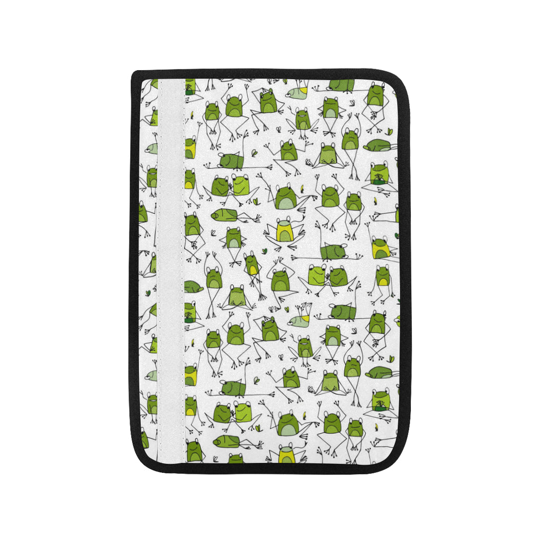Sketch funny frog pattern Car Seat Belt Cover