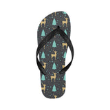 Deers star tree pattern Unisex Flip Flops