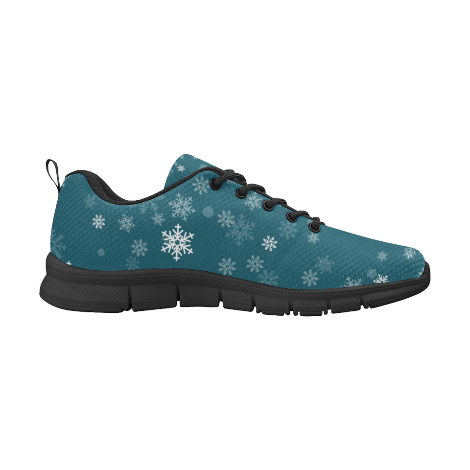 Snowflake pattern dark background Men's Sneaker Shoes