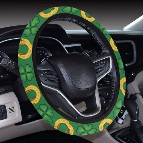 Horseshoes Pattern Print Design 05 Car Steering Wheel Cover