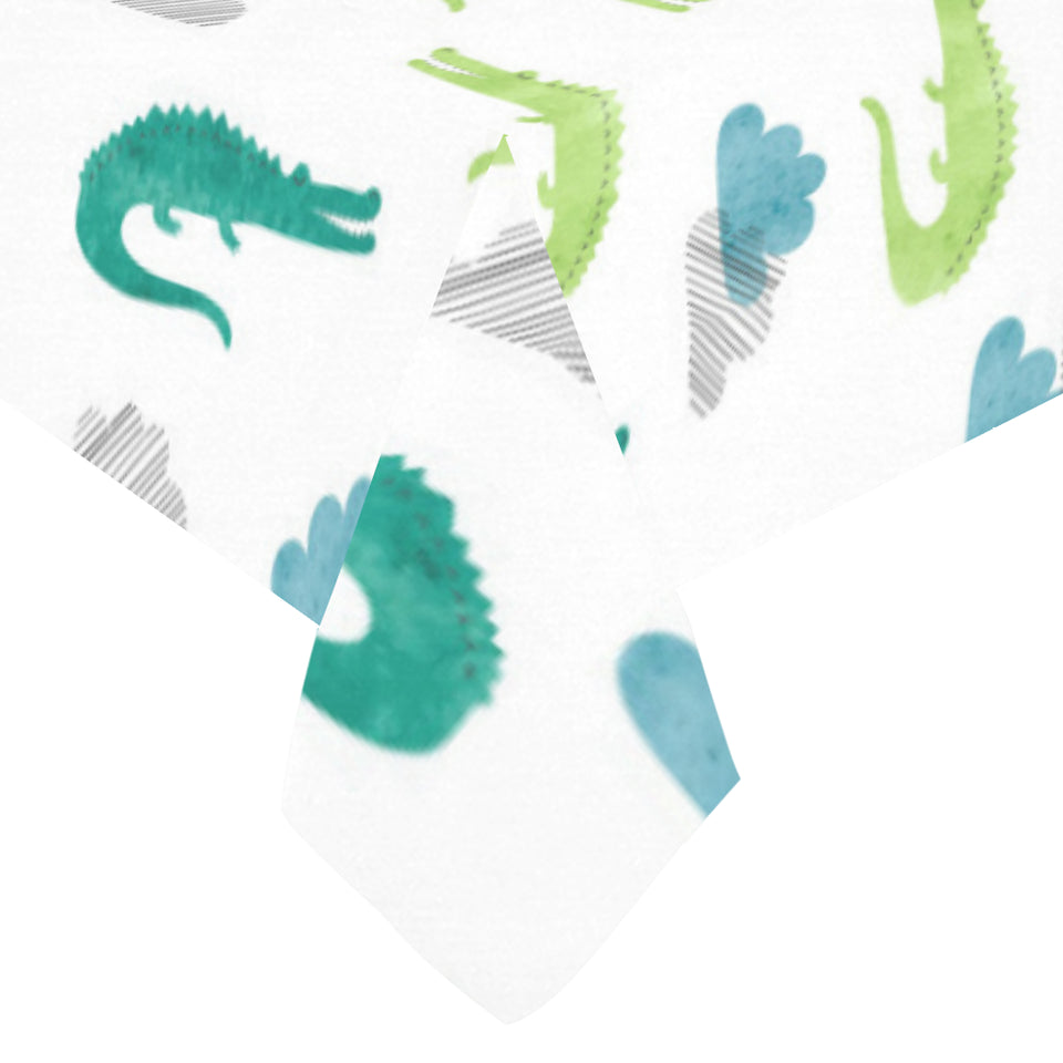 watercolor crocodile pattern Tablecloth