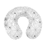 Spider web cobweb pattern white background U-Shaped Travel Neck Pillow