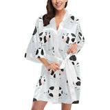 Cute cows pattern Women's Short Kimono Robe