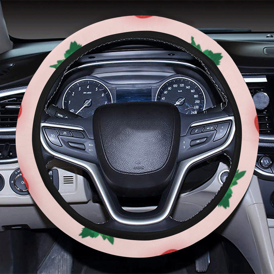 Strawberry beautiful pattern Car Steering Wheel Cover