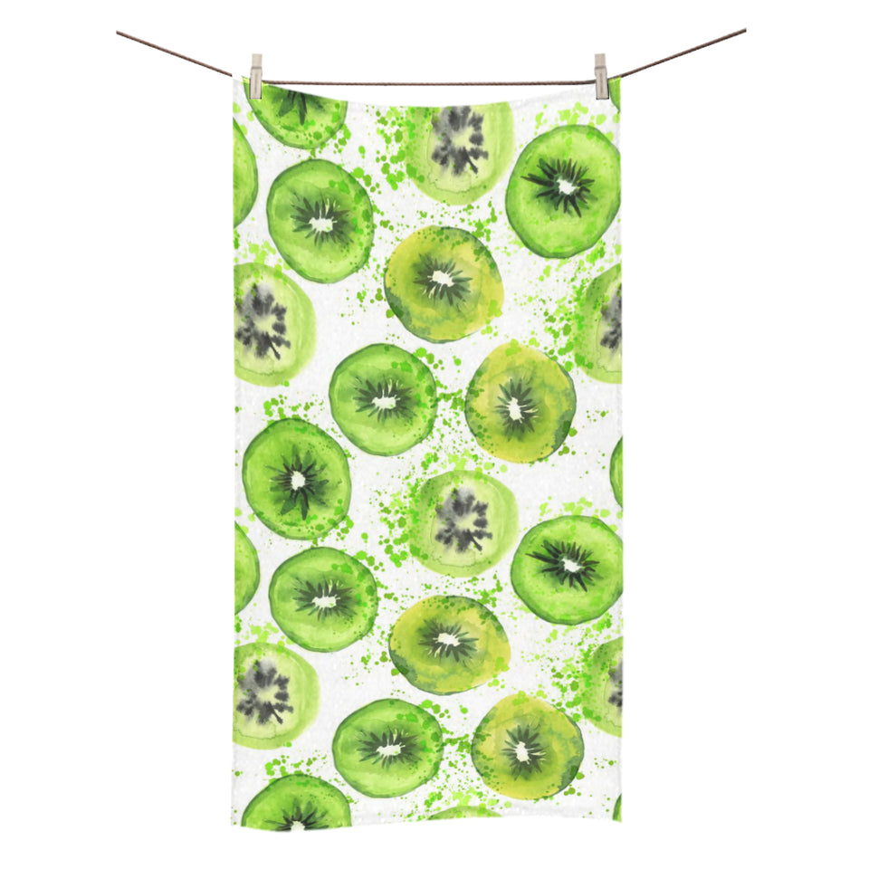 Watercolor kiwi pattern Bath Towel