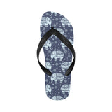 Elephant tribal design pattern Unisex Flip Flops