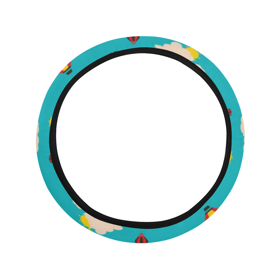 Hot Air Balloon Sky Pattern Car Steering Wheel Cover
