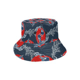 Koi Fish Carp Fishs hand drawn japanese art Unisex Bucket Hat