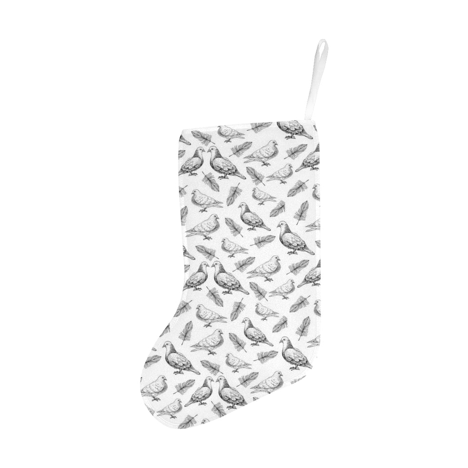 Pigeon Pattern Print Design 05 Christmas Stocking