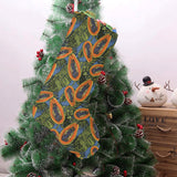 Colorful papaya tropical leaves Christmas Stocking