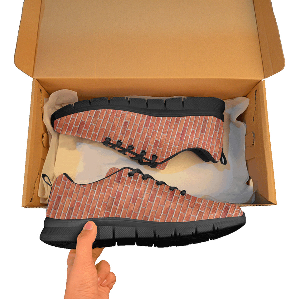 Brick Printed Pattern Print Design 03 Men's Breathable Sneakers ( Model 055)
