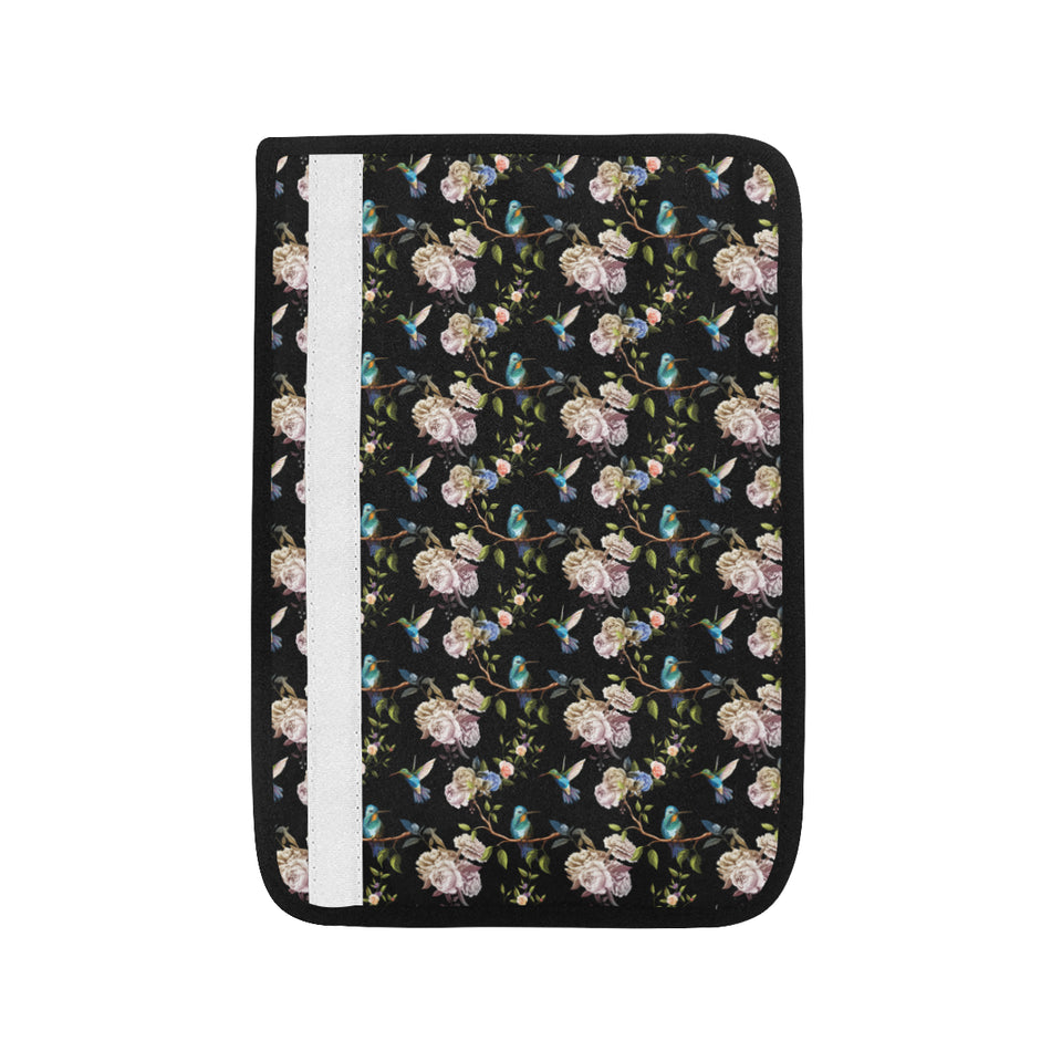 Hummingbird Pattern Print Design 03 Car Seat Belt Cover