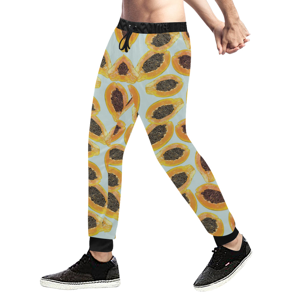Watercolor papaya pattern Unisex Casual Sweatpants