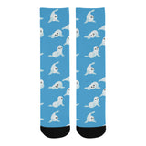 Cute sea lion seal pattern background Crew Socks