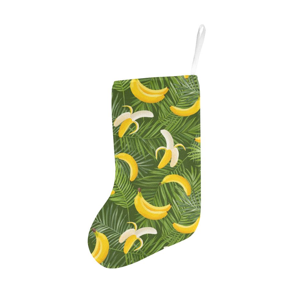 Banana Palm Leaves pattern Christmas Stocking
