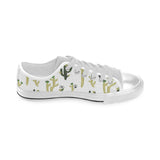 Cute cactus pattern Men's Low Top Shoes White
