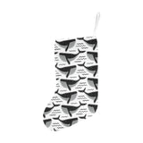 Black whale pattern Christmas Stocking