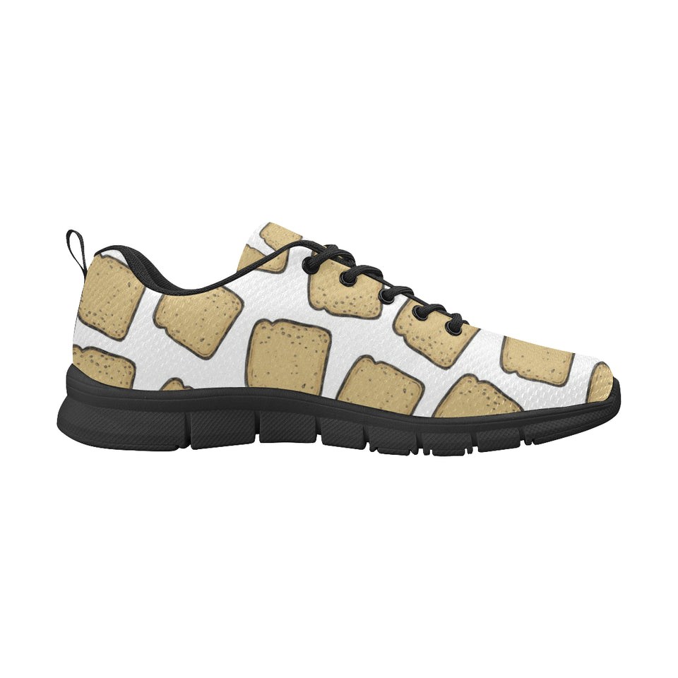 Bread Toast Pattern Print Design 03 Men's Breathable Sneakers ( Model 055)