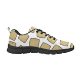Bread Toast Pattern Print Design 03 Men's Breathable Sneakers ( Model 055)