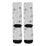 Spider web cobweb pattern Crew Socks