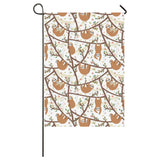 Sloths hanging on the tree pattern House Flag Garden Flag