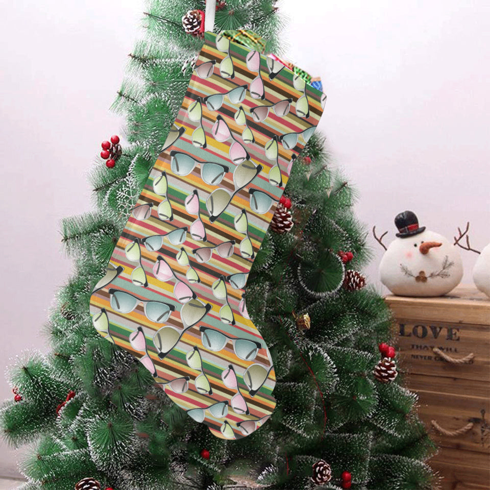 Sun Glasses Pattern Print Design 02 Christmas Stocking