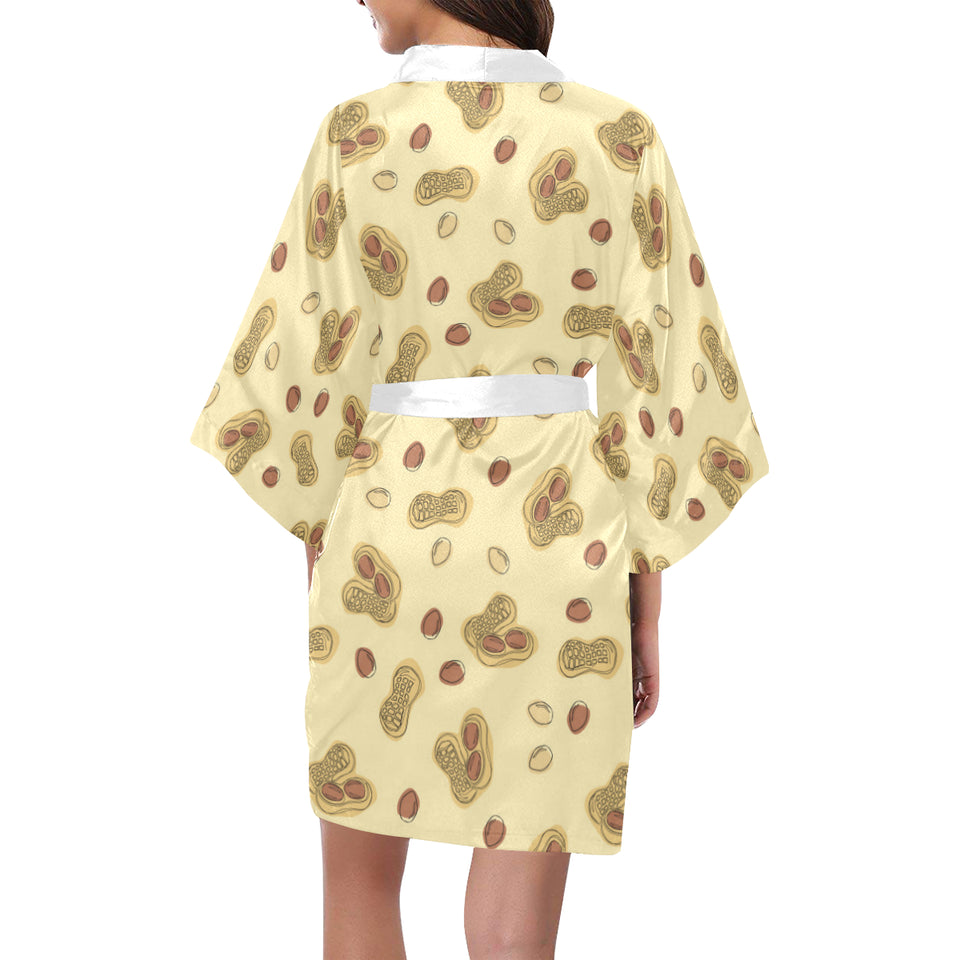 peanuts design pattern Women's Short Kimono Robe