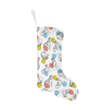 Siberian husky and colorful circle pattern Christmas Stocking