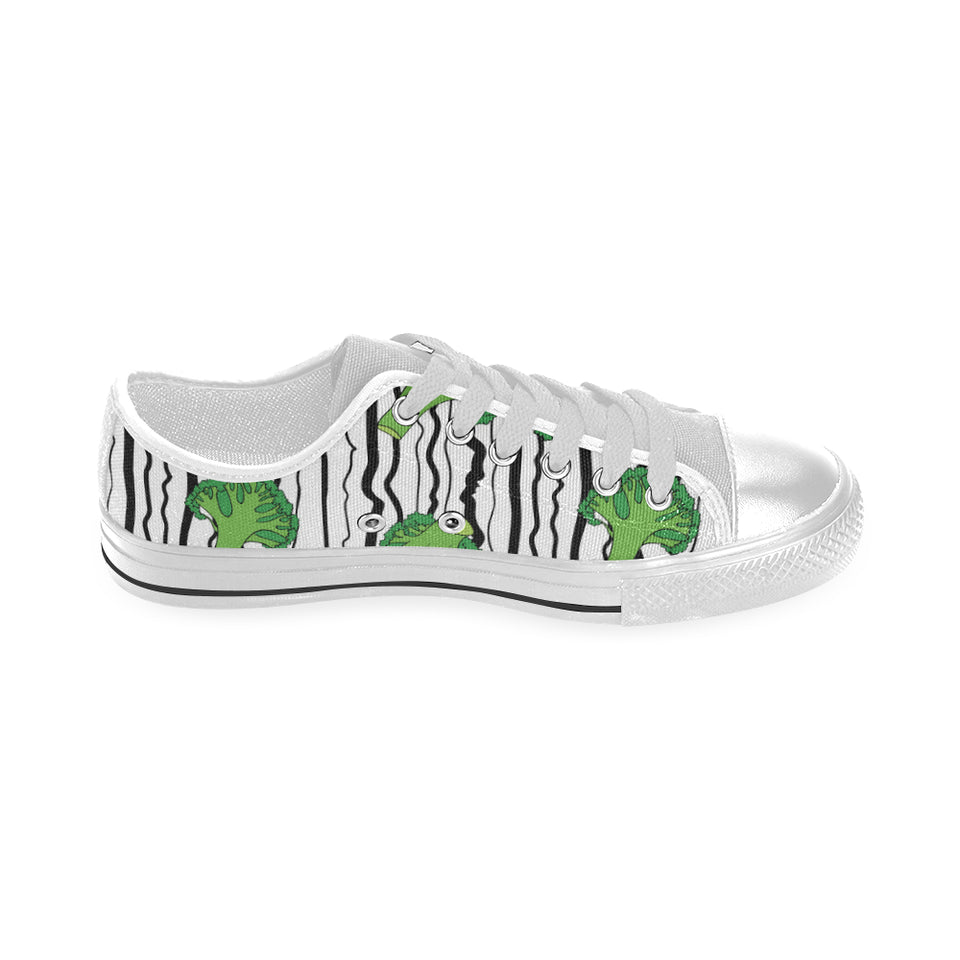 Cool Broccoli pattern Men's Low Top Shoes White