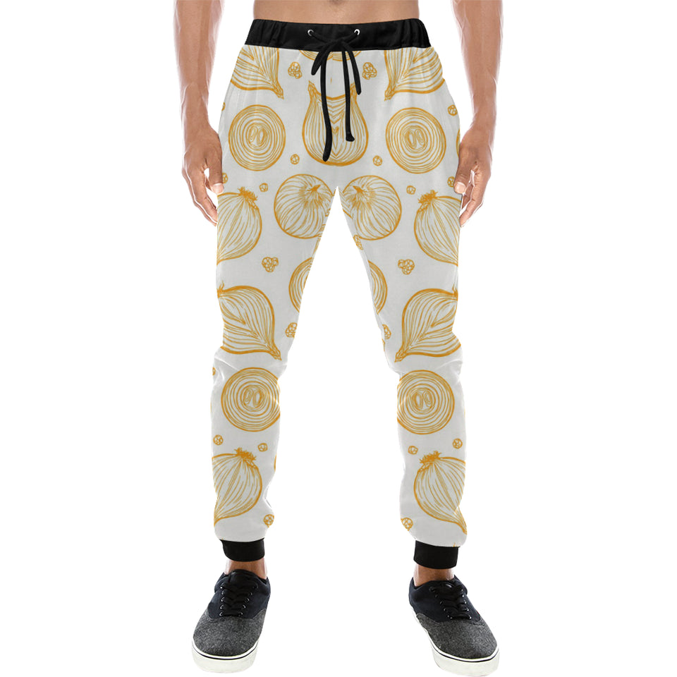 hand drawn onion pattern Unisex Casual Sweatpants