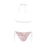 Japanese crane rose pattern Sexy Bikinis Two-Piece Swimsuits