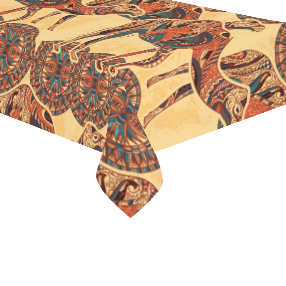 Camel polynesian tribal design pattern Tablecloth
