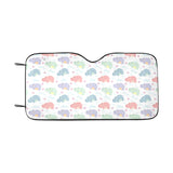 Hippopotamus Pattern Print Design 03 Car Sun Shade