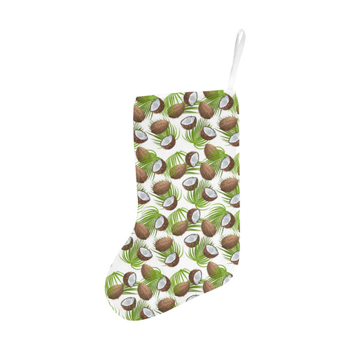 Coconut Pattern Print Design 04 Christmas Stocking