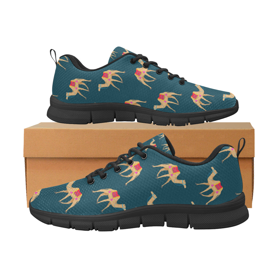 Camel pattern blue blackground Men's Sneaker Shoes