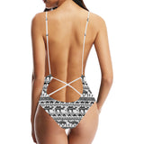 Camel polynesian tribal pattern Women's One-Piece Swimsuit