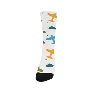 Airplane star cloud colorful Crew Socks