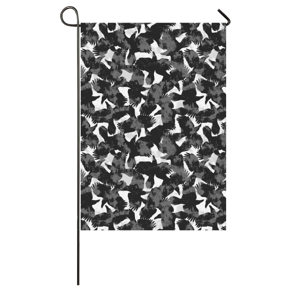 Crow illustration pattern House Flag Garden Flag