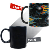 Bowling balls flame pattern Morphing Mug Heat Changing Mug