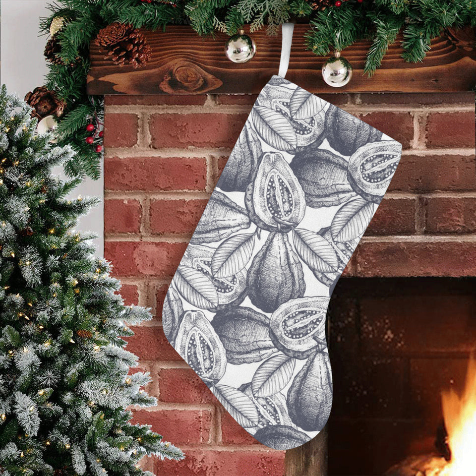 Guava tropical hand drawn pattern Christmas Stocking