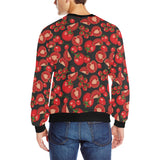 Tomato black background Men's Crew Neck Sweatshirt