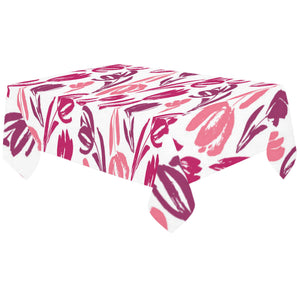 pink sketch tulip pattern Tablecloth