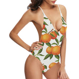 Oranges pattern background Women's One-Piece Swimsuit