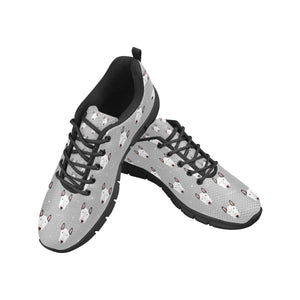 Bull Terrier Pattern Print Design 05 Men's Breathable Sneakers ( Model 055)