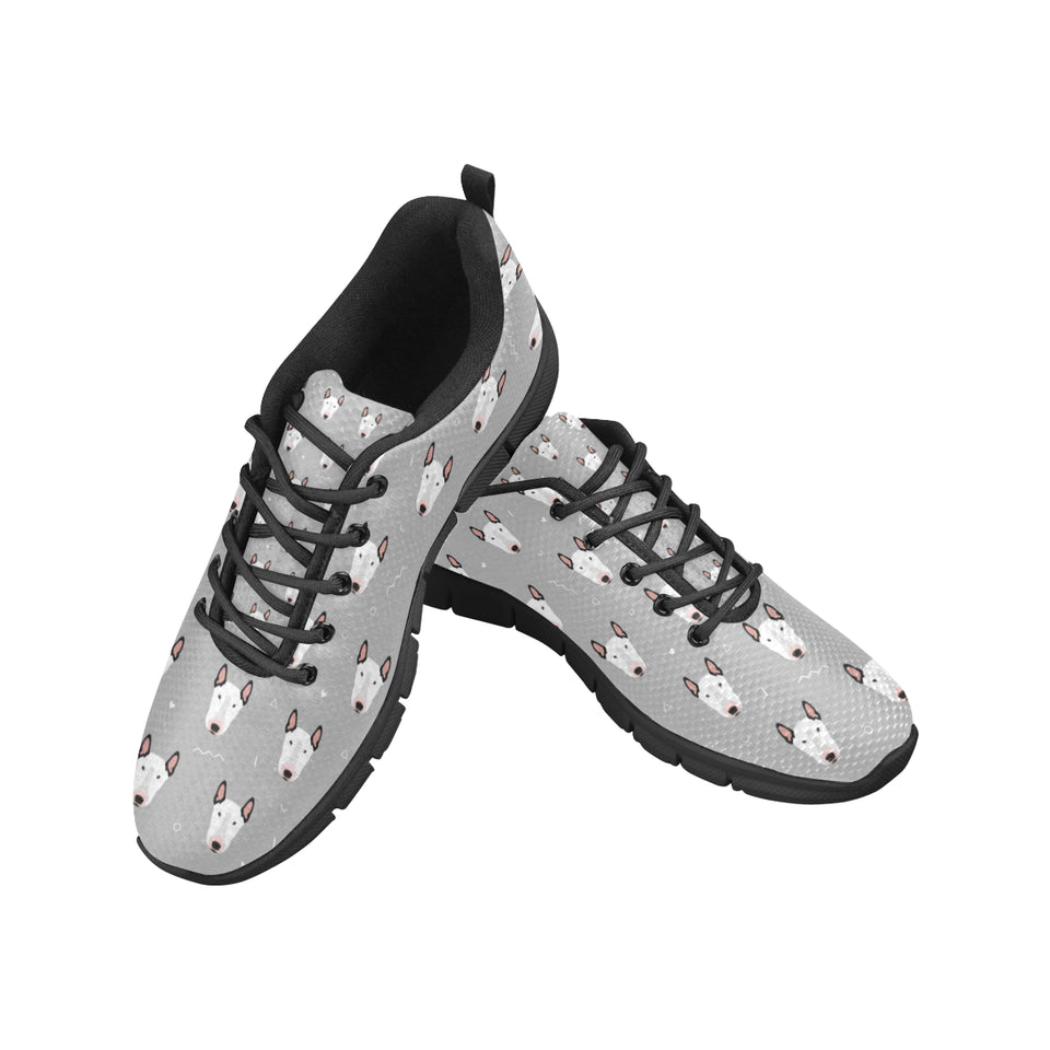 Bull Terrier Pattern Print Design 05 Men's Breathable Sneakers ( Model 055)