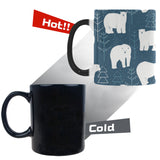 polar bear mother her child pattern Morphing Mug Heat Changing Mug